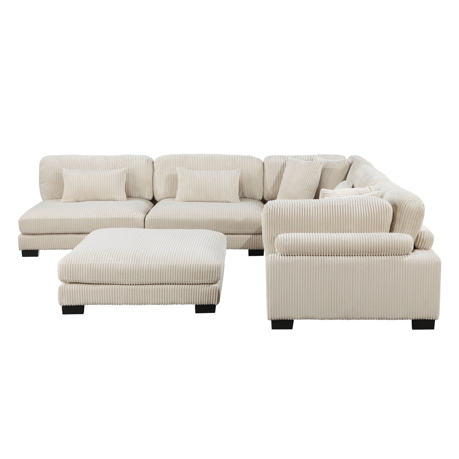 8555BE*6OT (6)6-Piece Modular Sectional with Ottoman - 8555BE*6OT - Bien Home Furniture &amp; Electronics