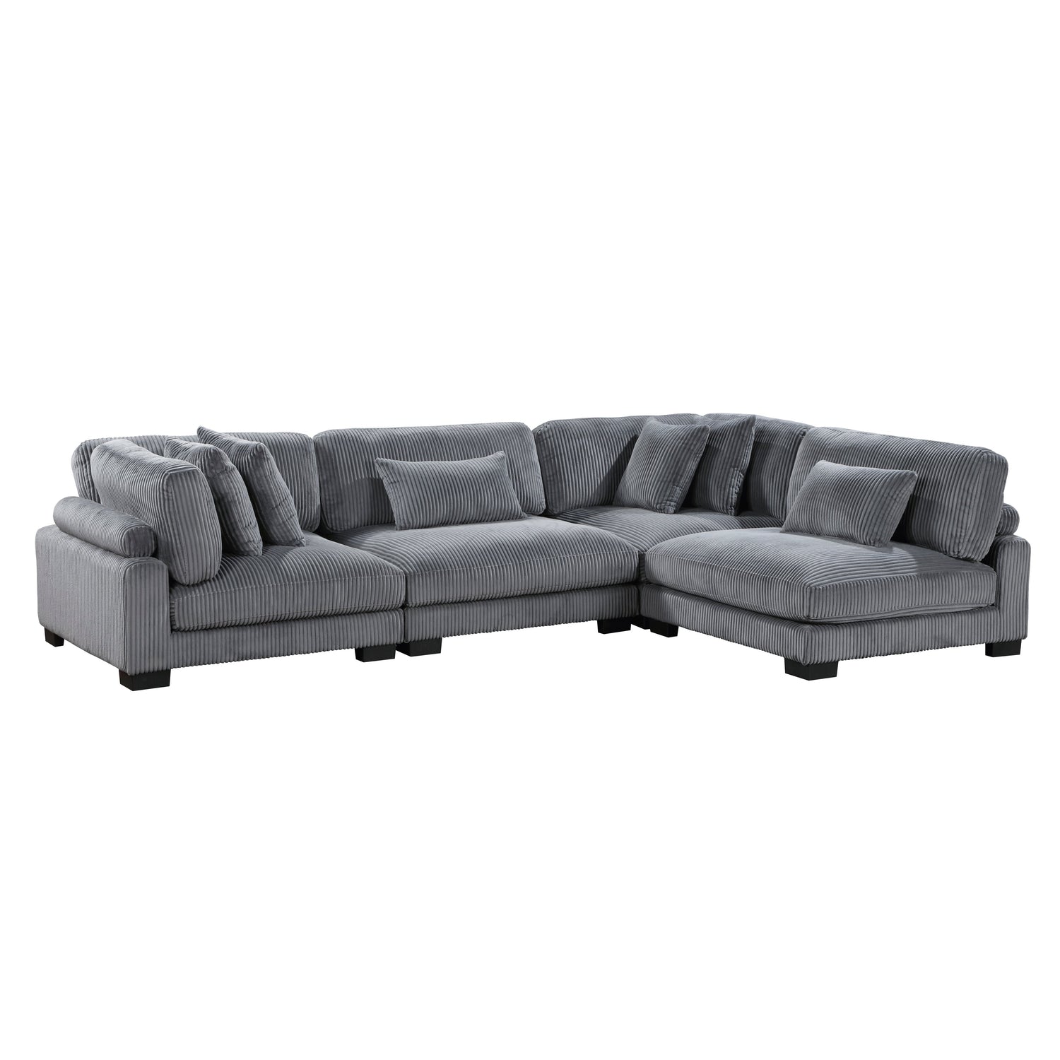 8555GY*4SC (4)4-Piece Modular Sectional - 8555GY*4SC - Bien Home Furniture &amp; Electronics