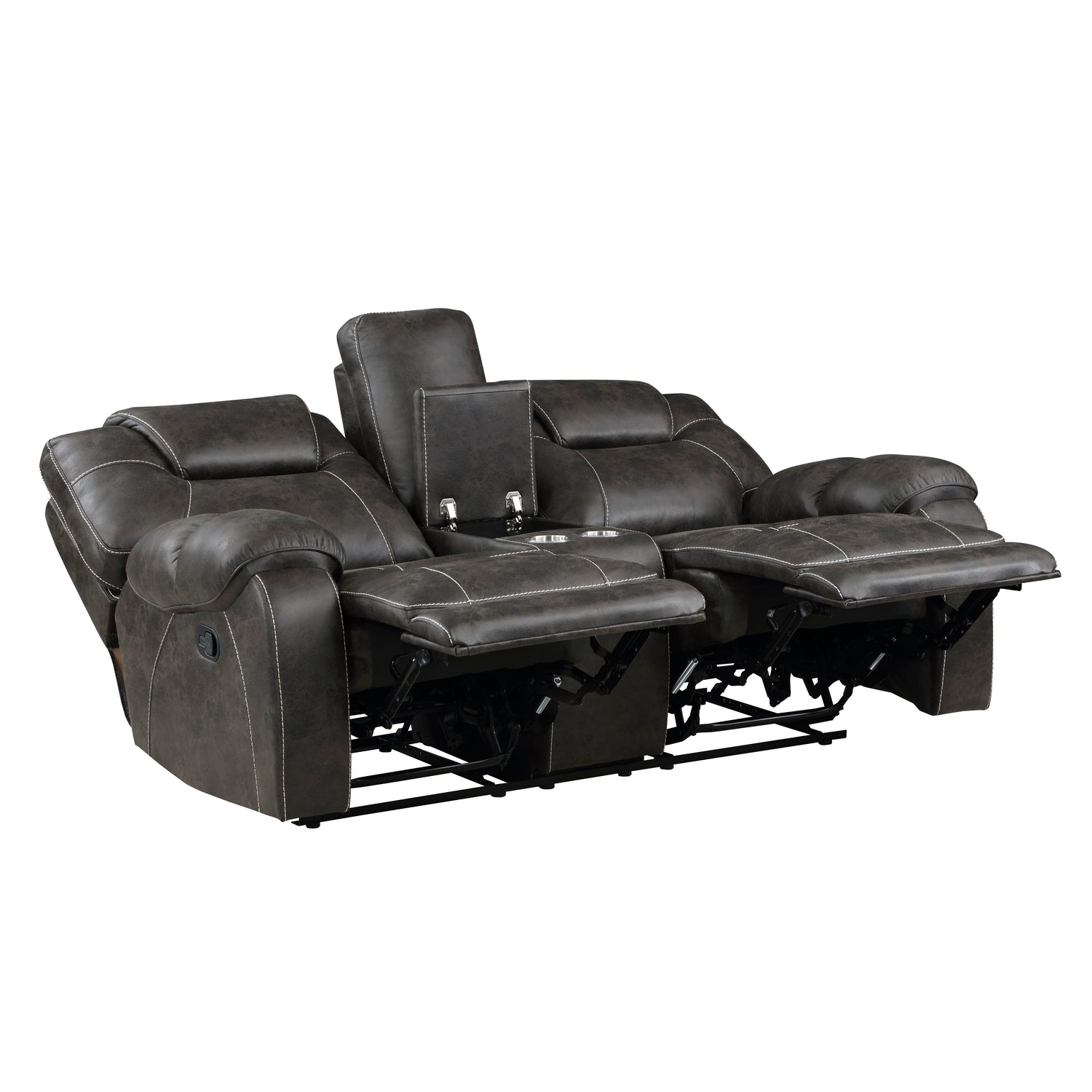 8560PM-2 Double Reclining Love Seat with Center Console - 8560PM-2 - Bien Home Furniture &amp; Electronics