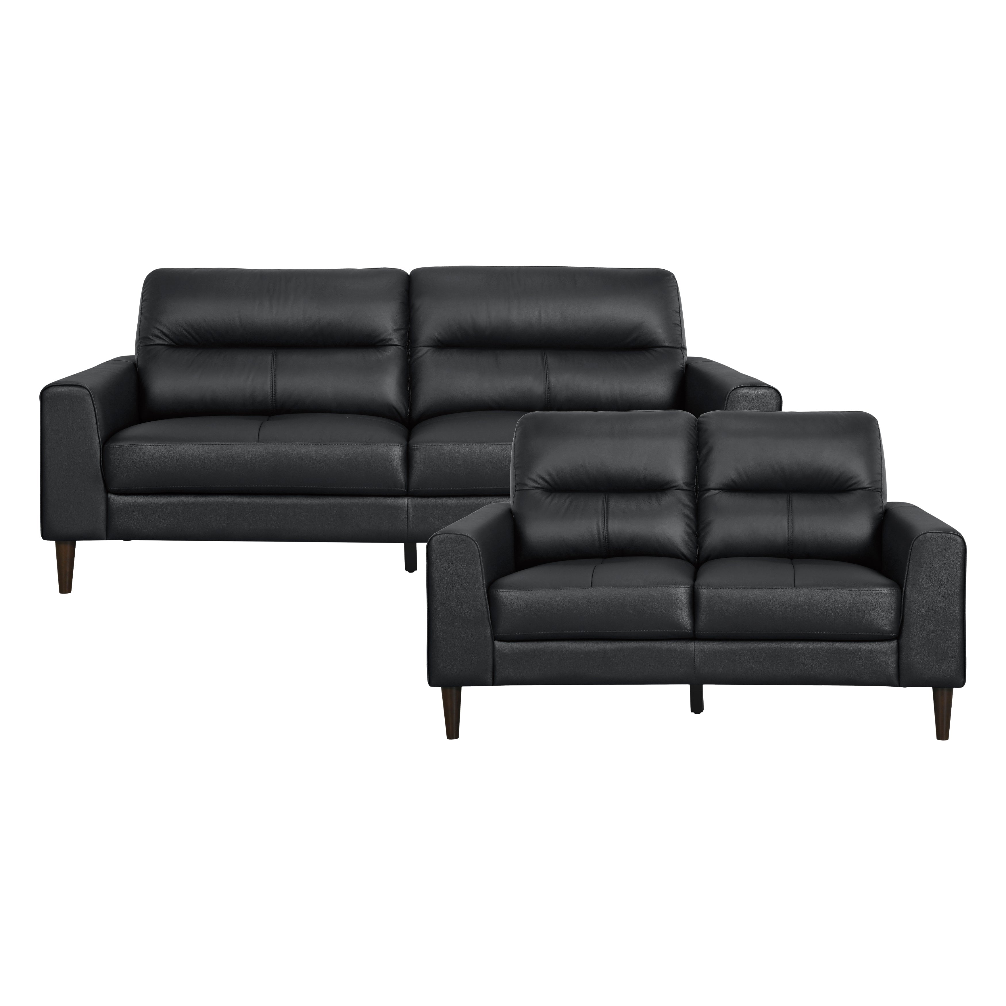 8566BLK*2 2pc Set: Sofa, Love - 8566BLK*2 - Bien Home Furniture &amp; Electronics