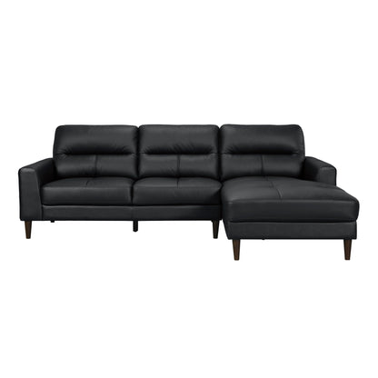 8566BLK*SC 2-Piece Sectional with Right Chaise - 8566BLK*SC - Bien Home Furniture &amp; Electronics