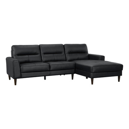 8566BLK*SC 2-Piece Sectional with Right Chaise - 8566BLK*SC - Bien Home Furniture &amp; Electronics