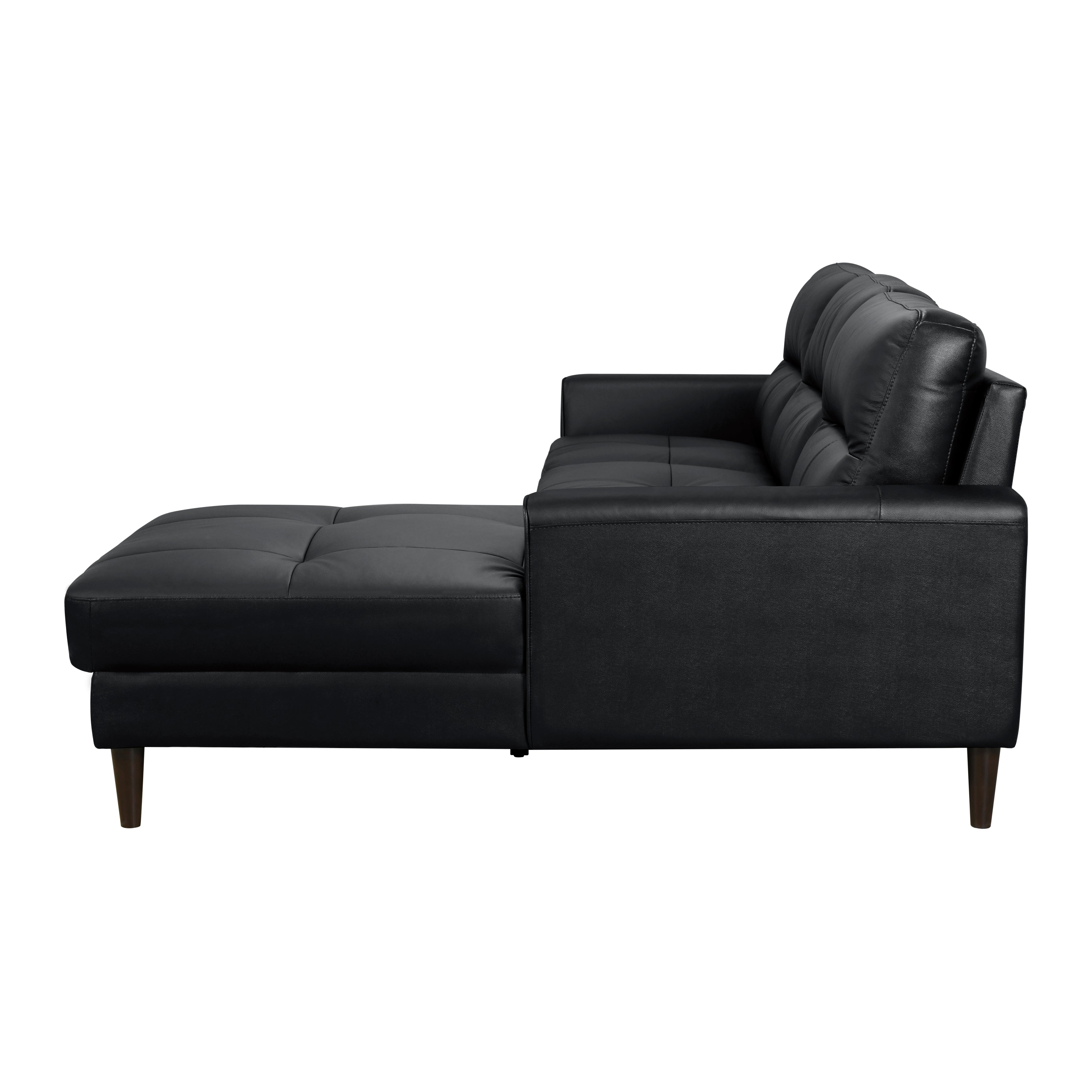 8566BLK*SC 2-Piece Sectional with Right Chaise - 8566BLK*SC - Bien Home Furniture &amp; Electronics