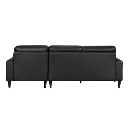 8566BLK*SC 2-Piece Sectional with Right Chaise - 8566BLK*SC - Bien Home Furniture &amp; Electronics