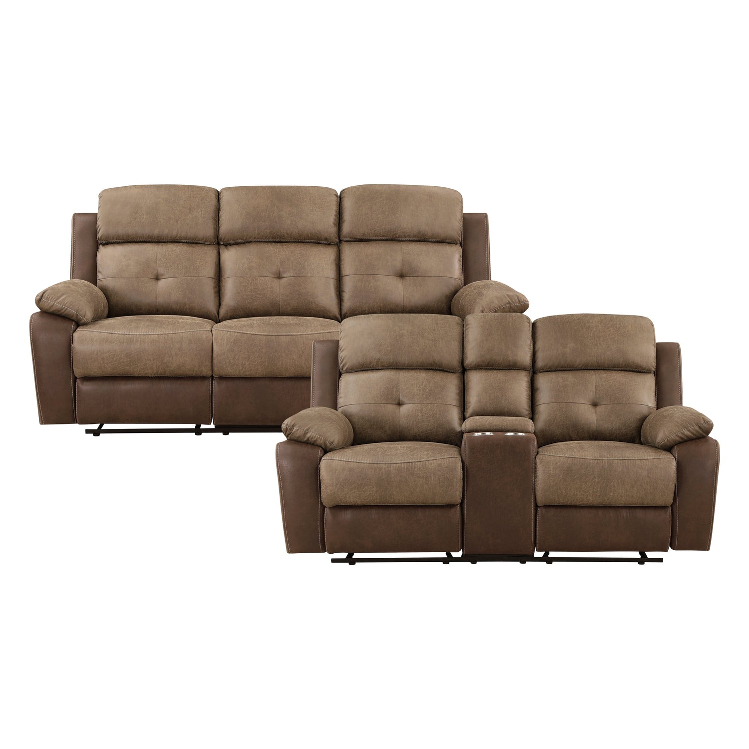 8599BR*2 2pc Set: Sofa, Love - 8599BR*2 - Bien Home Furniture &amp; Electronics