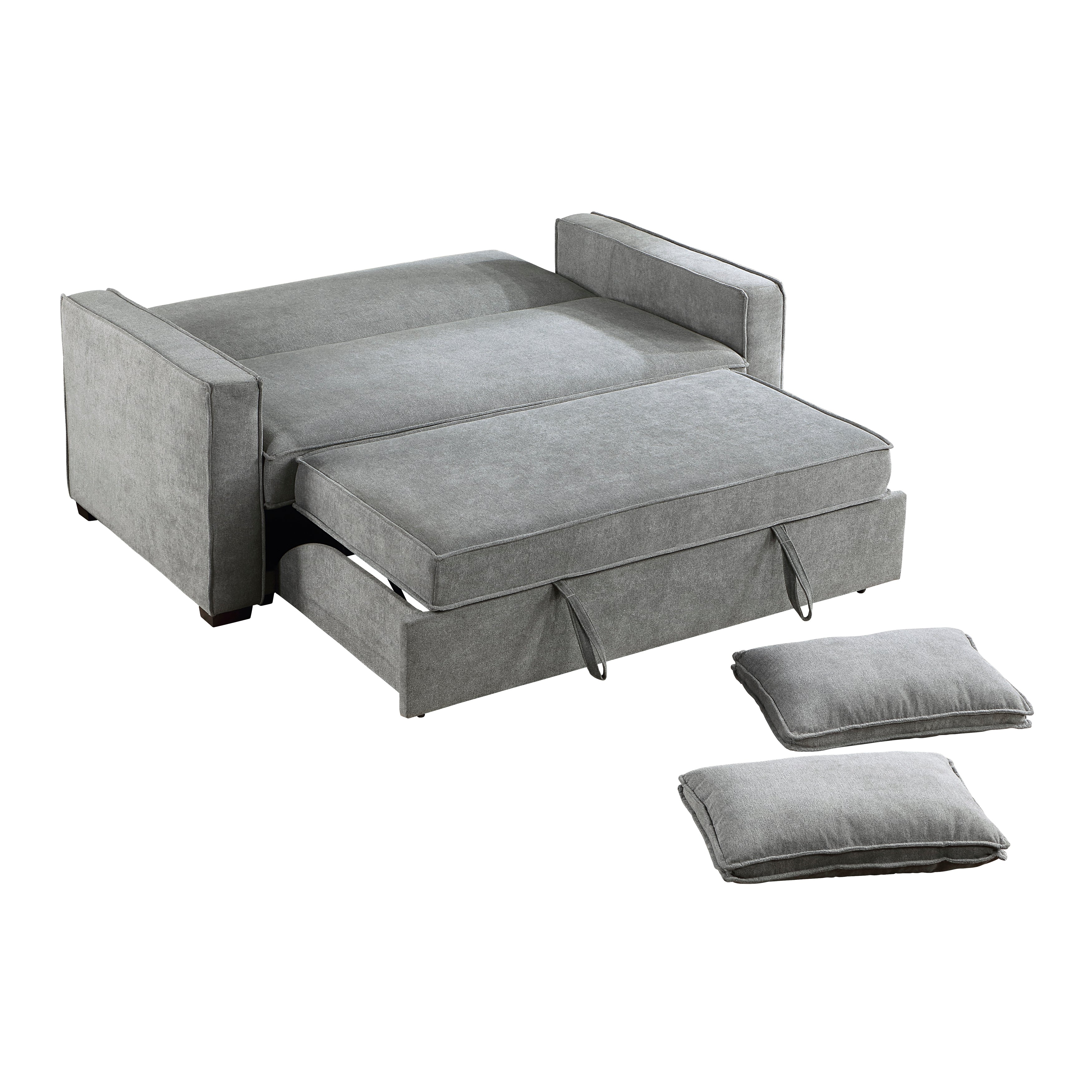 9238GY-3CL Convertible Studio Sofa with Pull-out Bed - 9238GY-3CL - Bien Home Furniture &amp; Electronics