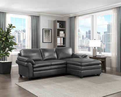 9267GY*22LRC (2)2-Piece Sectional with Right Chaise - 9267GY*22LRC - Bien Home Furniture &amp; Electronics