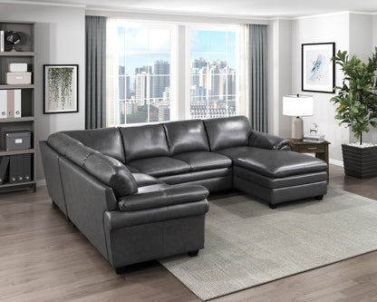 9267GY*42LRC (4)4-Piece Sectional with Right Chaise - 9267GY*42LRC - Bien Home Furniture &amp; Electronics