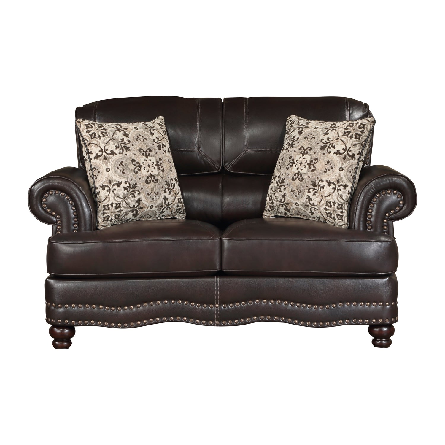 9268BRW*2 2pc Set: Sofa, Love - 9268BRW*2 - Bien Home Furniture &amp; Electronics