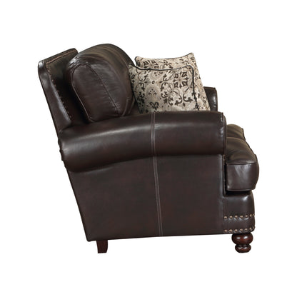9268BRW-2 Love Seat - 9268BRW-2 - Bien Home Furniture &amp; Electronics