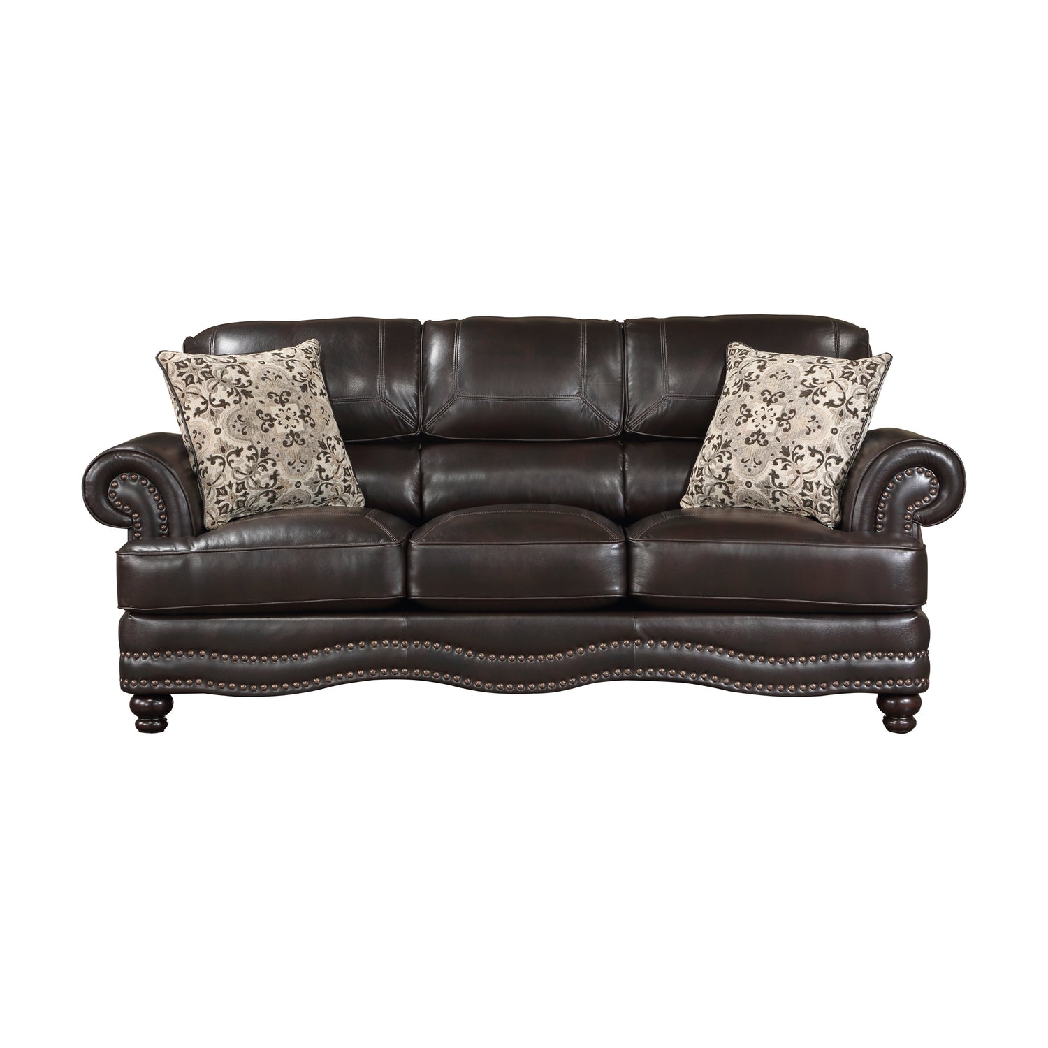 9268BRW-3 Sofa - 9268BRW-3 - Bien Home Furniture &amp; Electronics