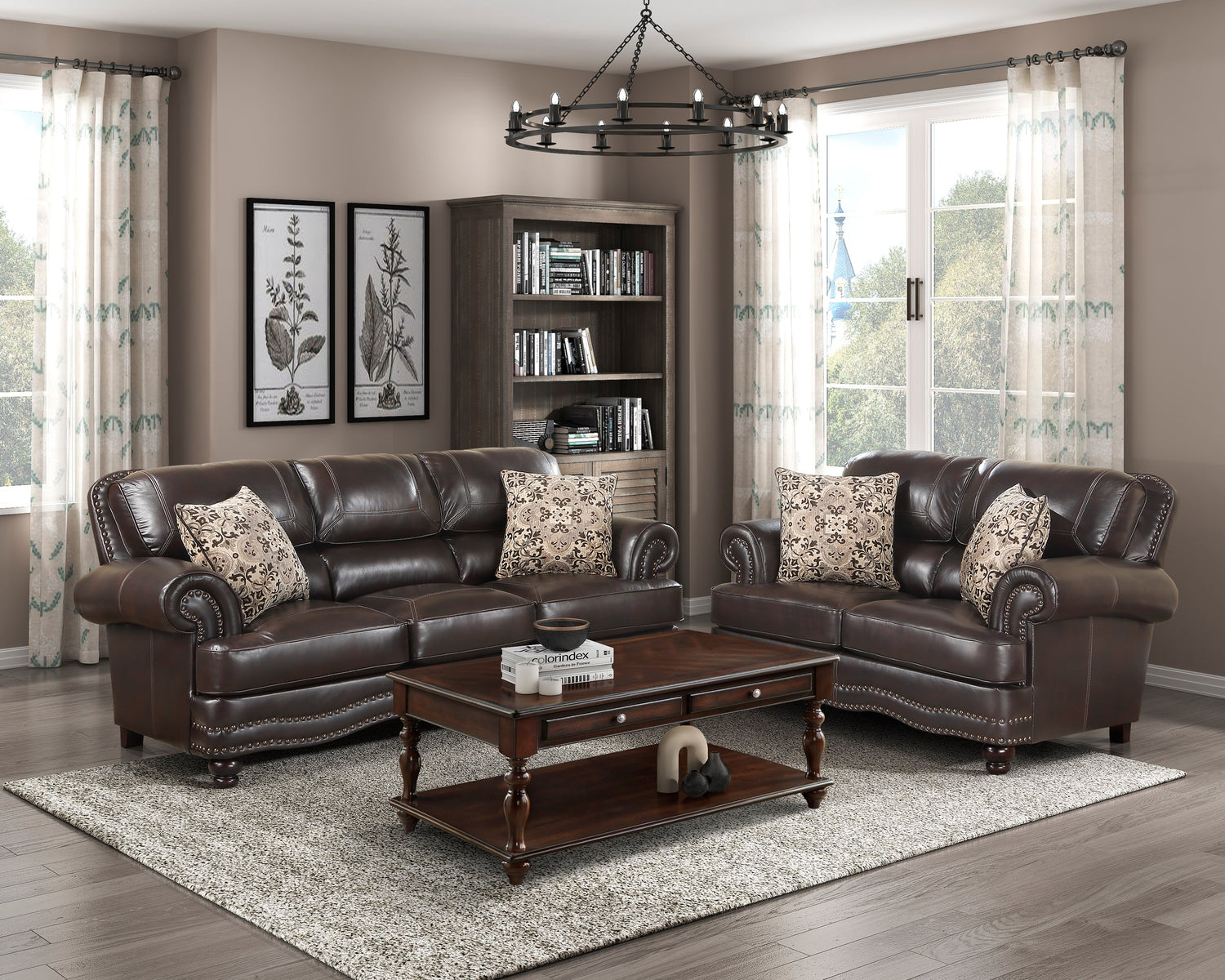 9268BRW-3 Sofa - 9268BRW-3 - Bien Home Furniture &amp; Electronics