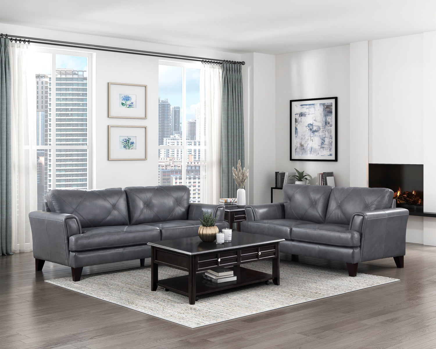 9279BGY-2 Love Seat - 9279BGY-2 - Bien Home Furniture &amp; Electronics