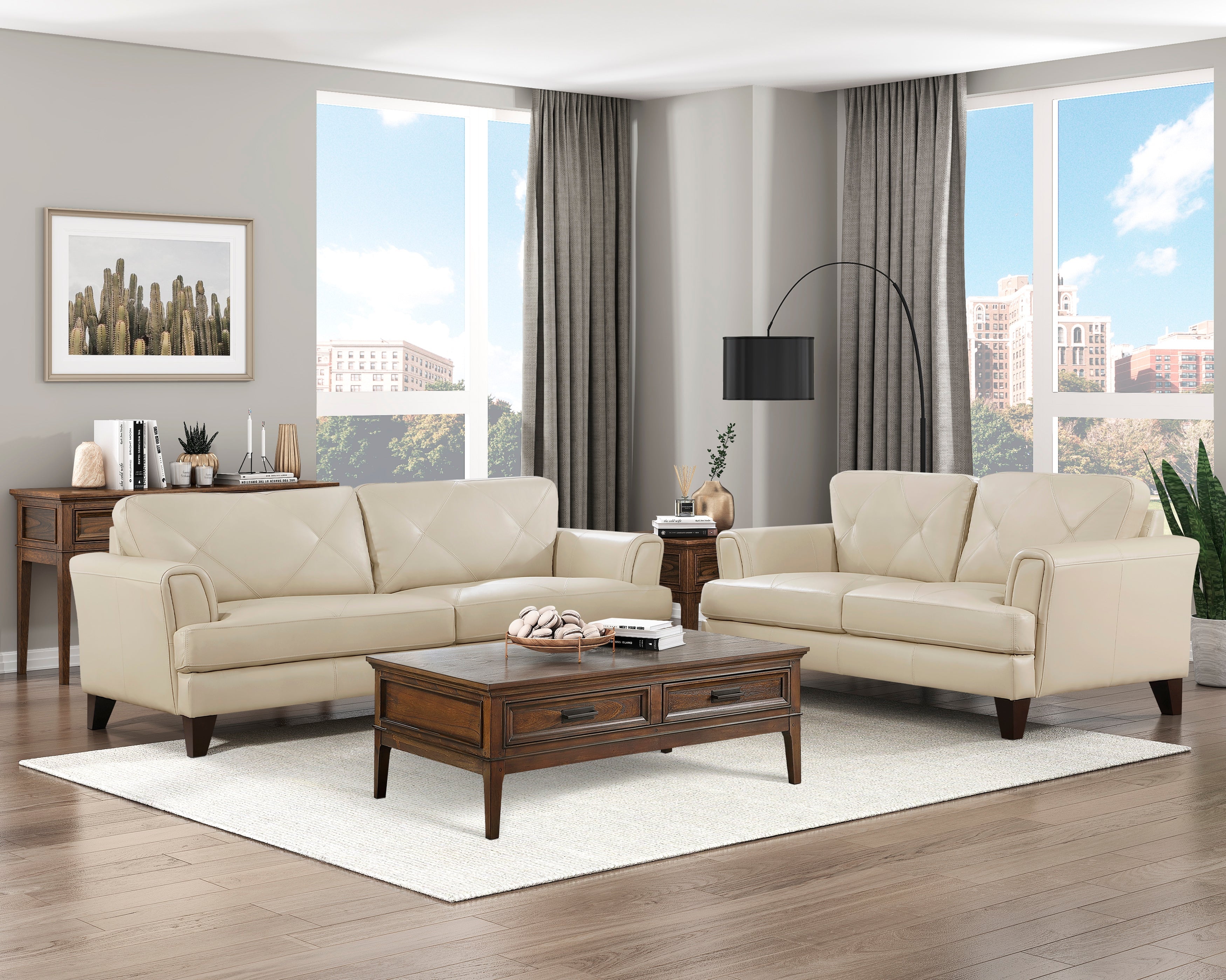 9279CRM-2 Love Seat - 9279CRM-2 - Bien Home Furniture &amp; Electronics