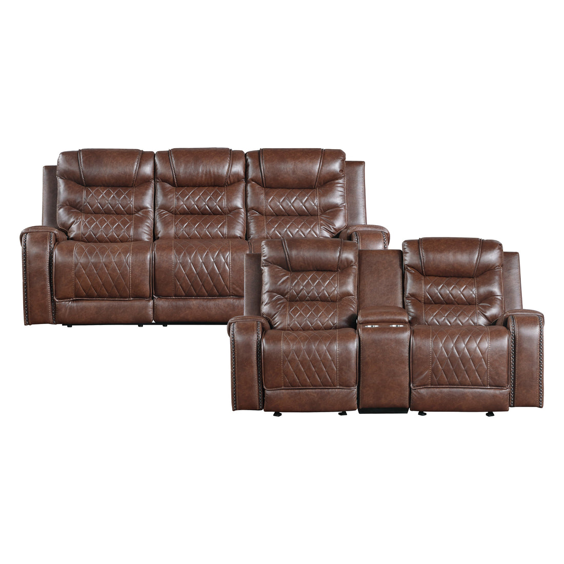 9405BR*2 2pc Set: Sofa, Love - 9405BR*2 - Bien Home Furniture &amp; Electronics