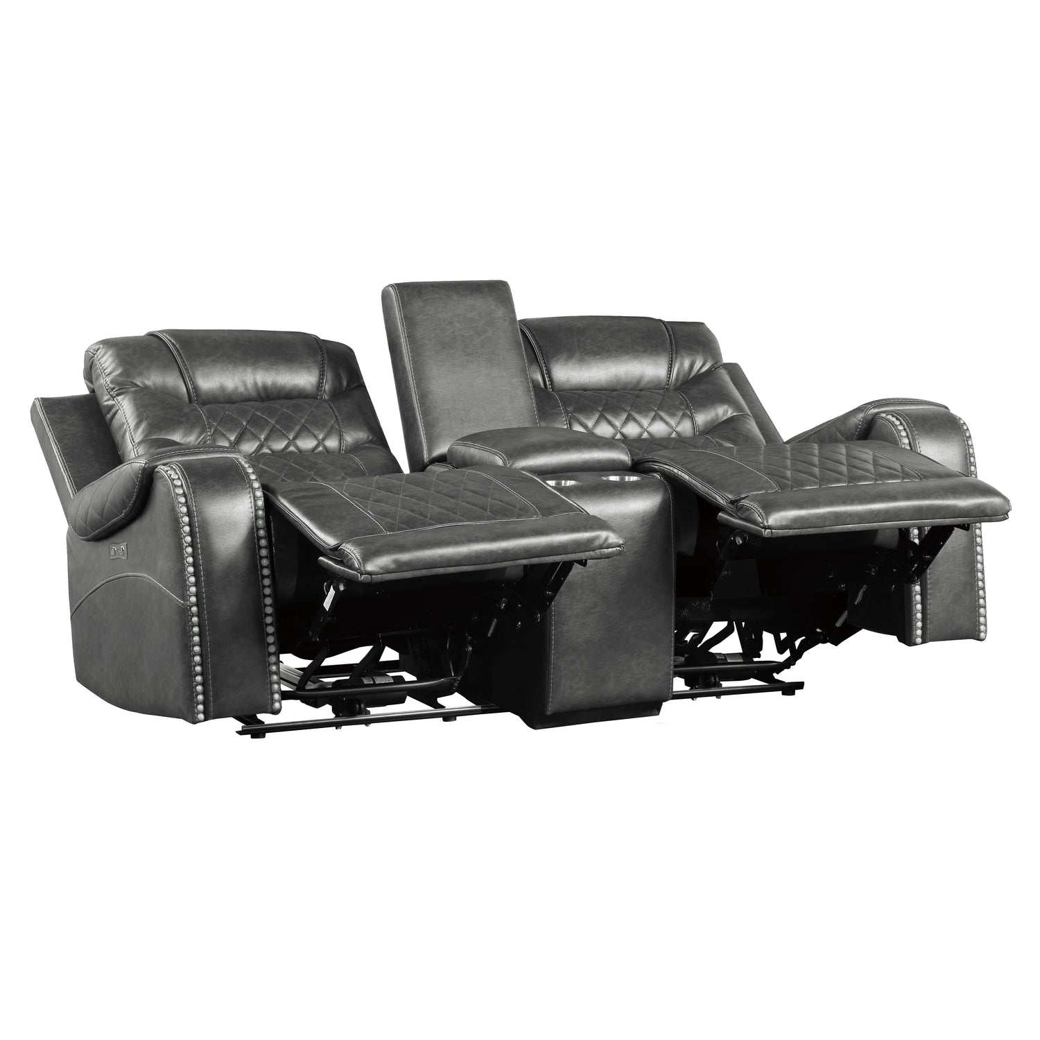 9405GY*2PW 2pc Set: Sofa, Love (Power) - 9405GY*2PW - Bien Home Furniture &amp; Electronics