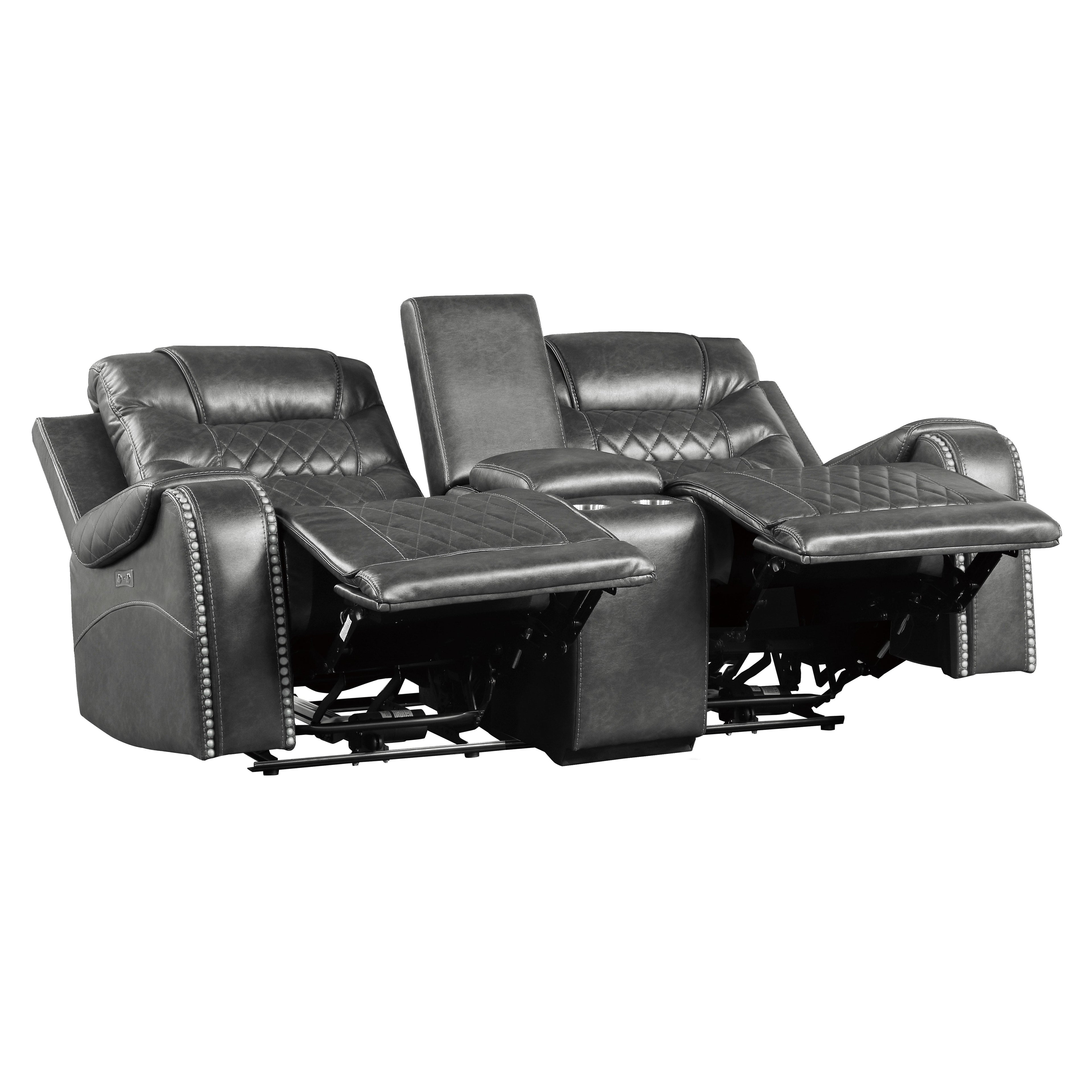 9405GY*2PW 2pc Set: Sofa, Love (Power) - 9405GY*2PW - Bien Home Furniture &amp; Electronics