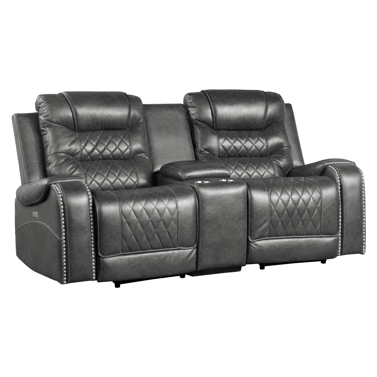 9405GY*2PW 2pc Set: Sofa, Love (Power) - 9405GY*2PW - Bien Home Furniture &amp; Electronics