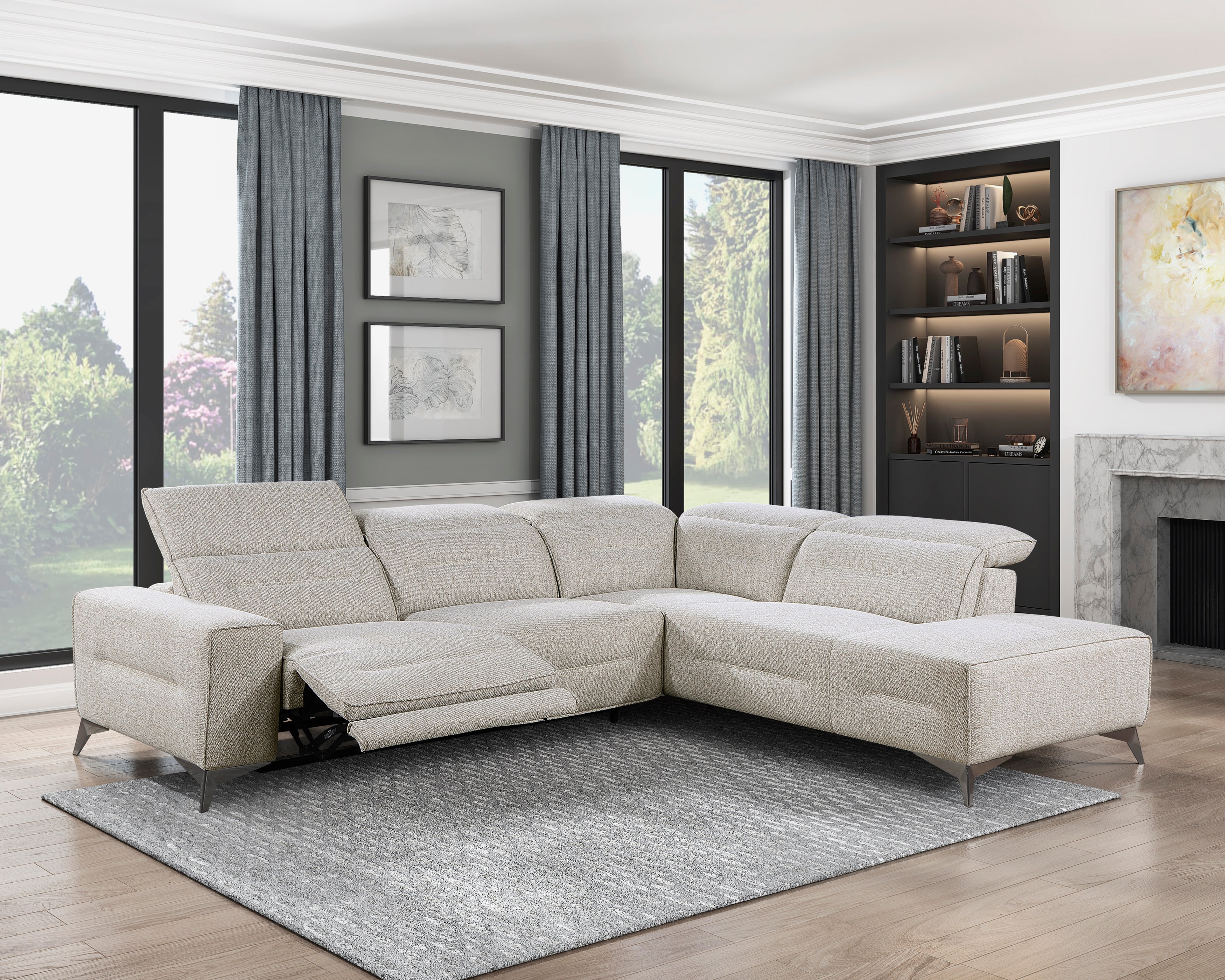 9414*SCPW (2)2-Piece Power Reclining Sectional with Right Chaise - 9414*SCPW - Bien Home Furniture &amp; Electronics