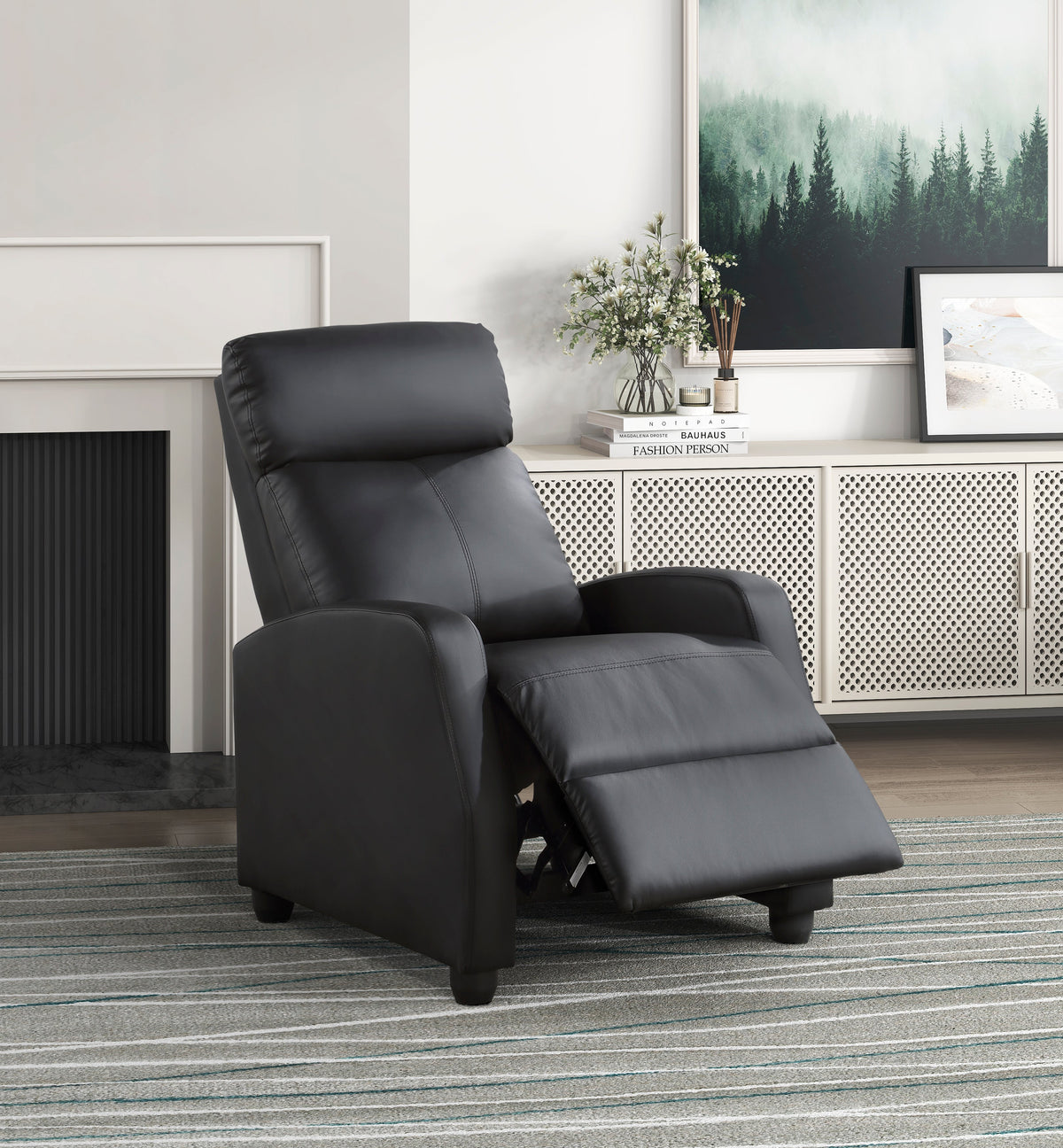 9420BK-1 Push Back Reclining Chair - 9420BK-1 - Bien Home Furniture &amp; Electronics