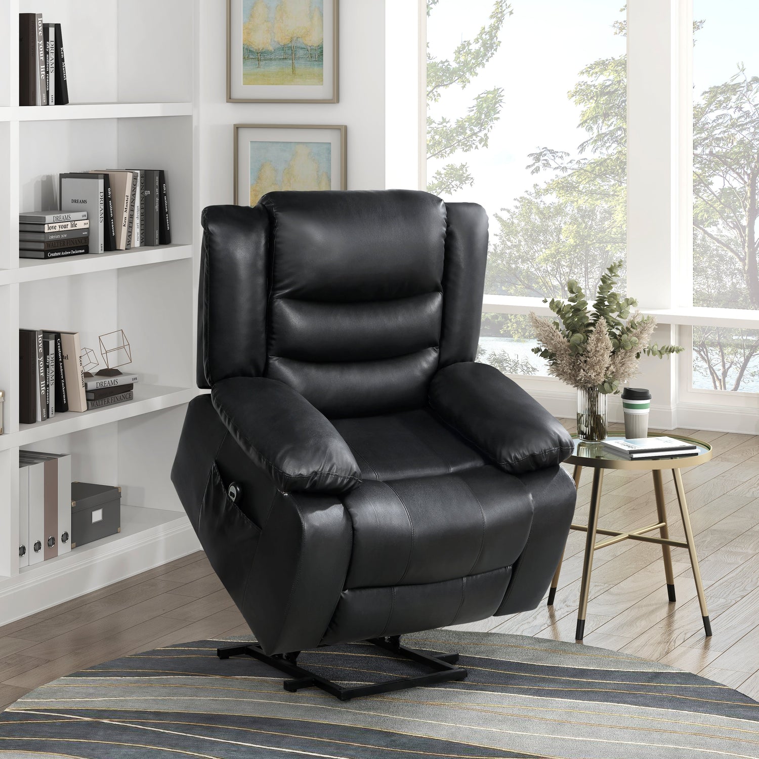 9423BLK-1LT Power Lift Chair - 9423BLK-1LT - Bien Home Furniture &amp; Electronics