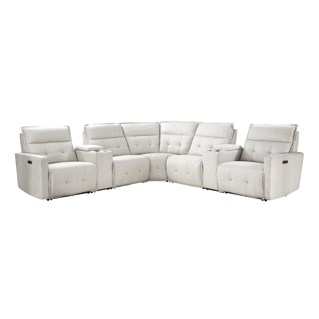 9444HMP*7SCPWH (7)7-Piece Modular Power Reclining Sectional with Power Headrests - 9444HMP*7SCPWH - Bien Home Furniture &amp; Electronics
