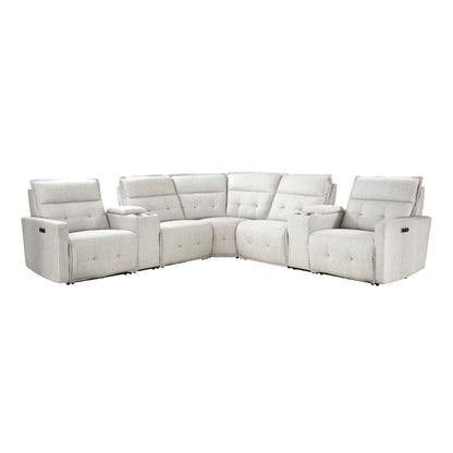 9444HMP*7SCPWH (7)7-Piece Modular Power Reclining Sectional with Power Headrests - 9444HMP*7SCPWH - Bien Home Furniture &amp; Electronics