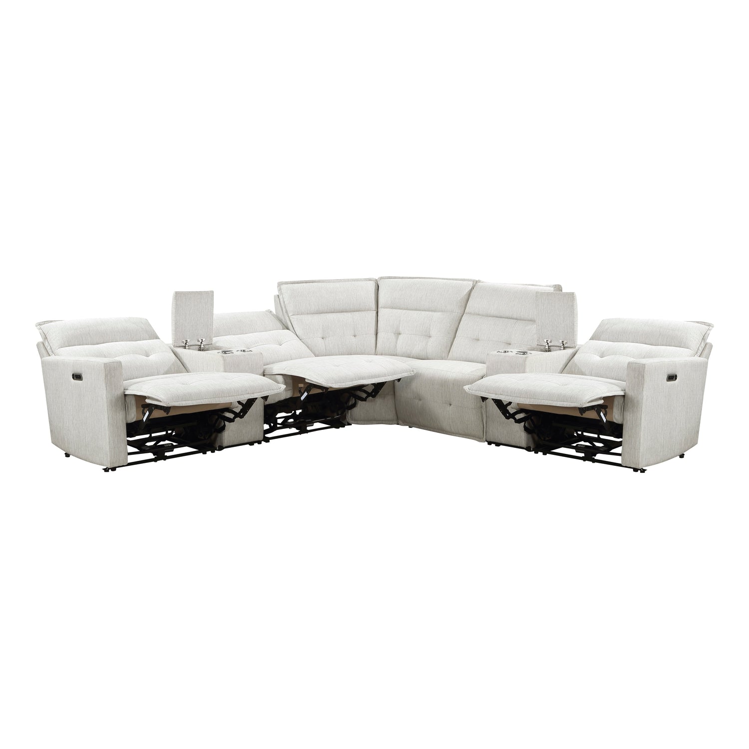 9444HMP*7SCPWH (7)7-Piece Modular Power Reclining Sectional with Power Headrests - 9444HMP*7SCPWH - Bien Home Furniture &amp; Electronics