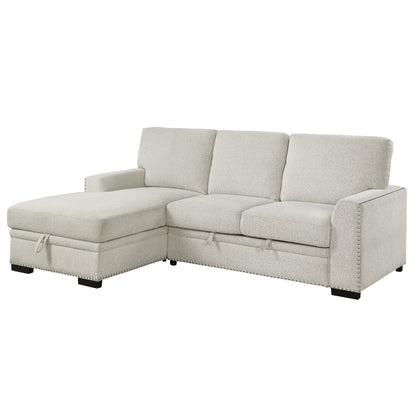 9468BE*2LC2R (2)2-Piece Sectional with Pull-out Bed and Left Chaise with Hidden Storage - 9468BE*2LC2R - Bien Home Furniture &amp; Electronics