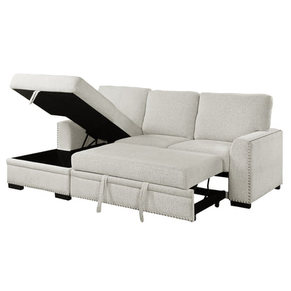 9468BE*2LC2R (2)2-Piece Sectional with Pull-out Bed and Left Chaise with Hidden Storage - 9468BE*2LC2R - Bien Home Furniture &amp; Electronics