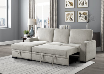 9468BE*2LC2R (2)2-Piece Sectional with Pull-out Bed and Left Chaise with Hidden Storage - 9468BE*2LC2R - Bien Home Furniture &amp; Electronics