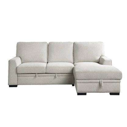 9468BE*2RC2L (2)2-Piece Sectional with Pull-out Bed and Right Chaise with Hidden Storage - 9468BE*2RC2L - Bien Home Furniture &amp; Electronics