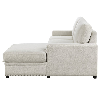 9468BE*2RC2L (2)2-Piece Sectional with Pull-out Bed and Right Chaise with Hidden Storage - 9468BE*2RC2L - Bien Home Furniture &amp; Electronics