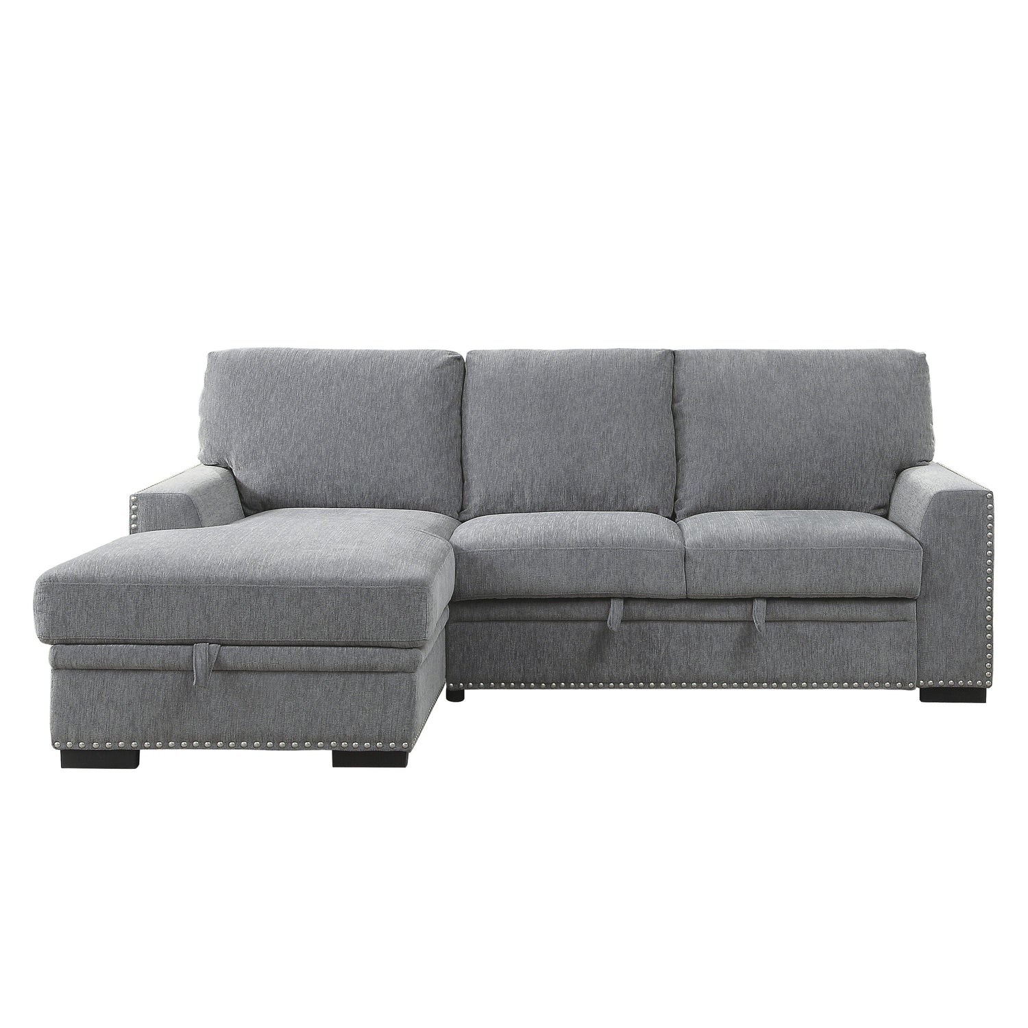 9468DG*2LC2R (2)2-Piece Sectional with Pull-out Bed and Left Chaise with Hidden Storage - 9468DG*2LC2R - Bien Home Furniture &amp; Electronics