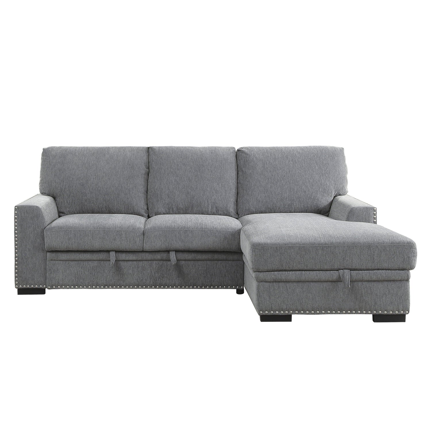 9468DG*2RC2L (2)2-Piece Sectional with Pull-out Bed and Right Chaise with Hidden Storage - 9468DG*2RC2L - Bien Home Furniture &amp; Electronics