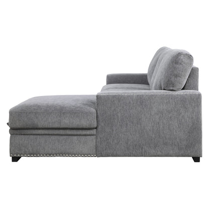 9468DG*2RC2L (2)2-Piece Sectional with Pull-out Bed and Right Chaise with Hidden Storage - 9468DG*2RC2L - Bien Home Furniture &amp; Electronics