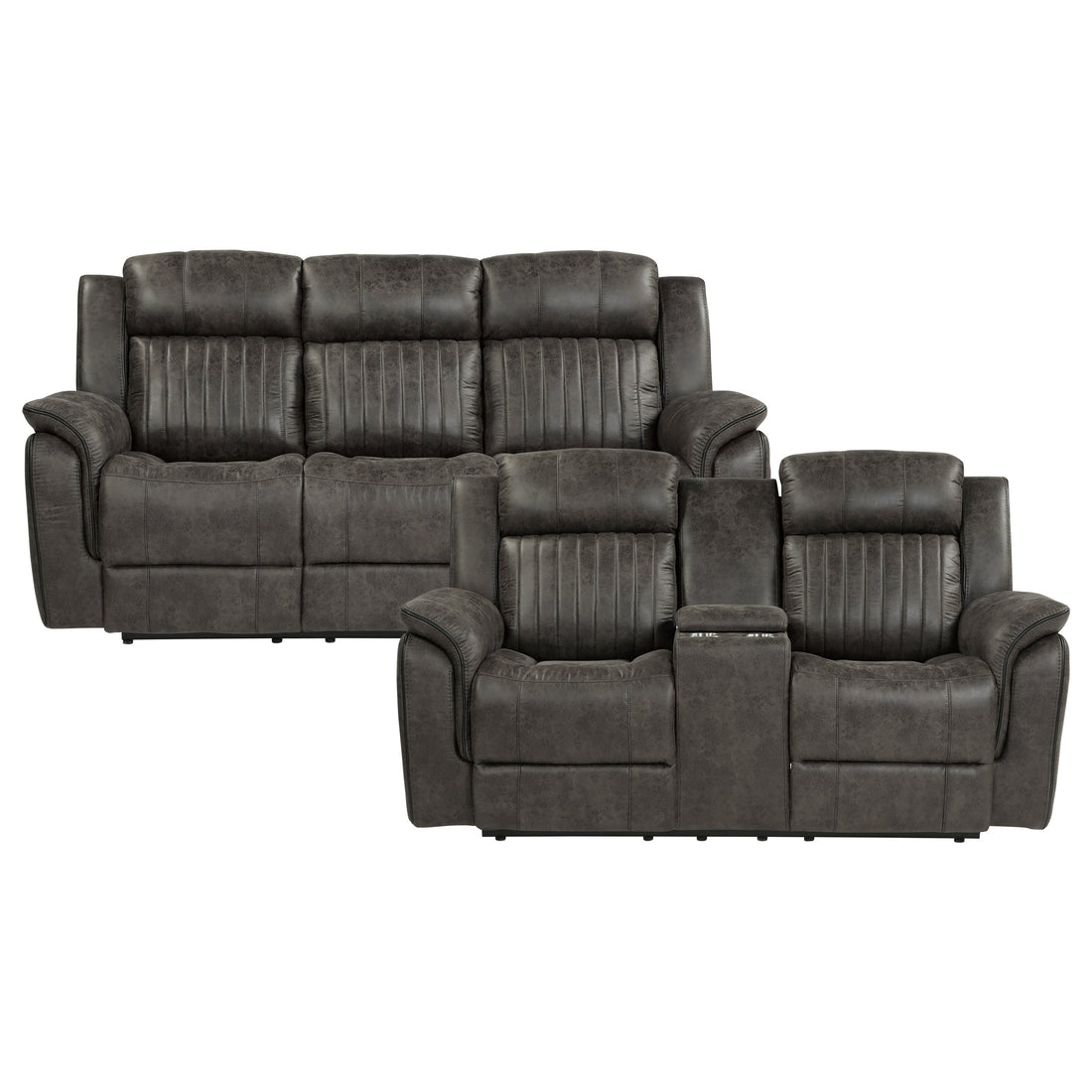 9479BRG*2 2pc Set: Sofa, Love - 9479BRG*2 - Bien Home Furniture &amp; Electronics