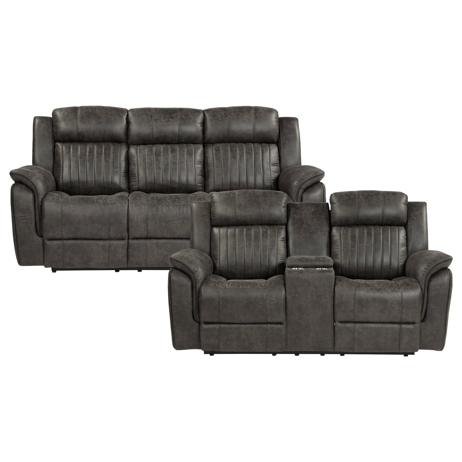 9479BRG*2 2pc Set: Sofa, Love - 9479BRG*2 - Bien Home Furniture &amp; Electronics