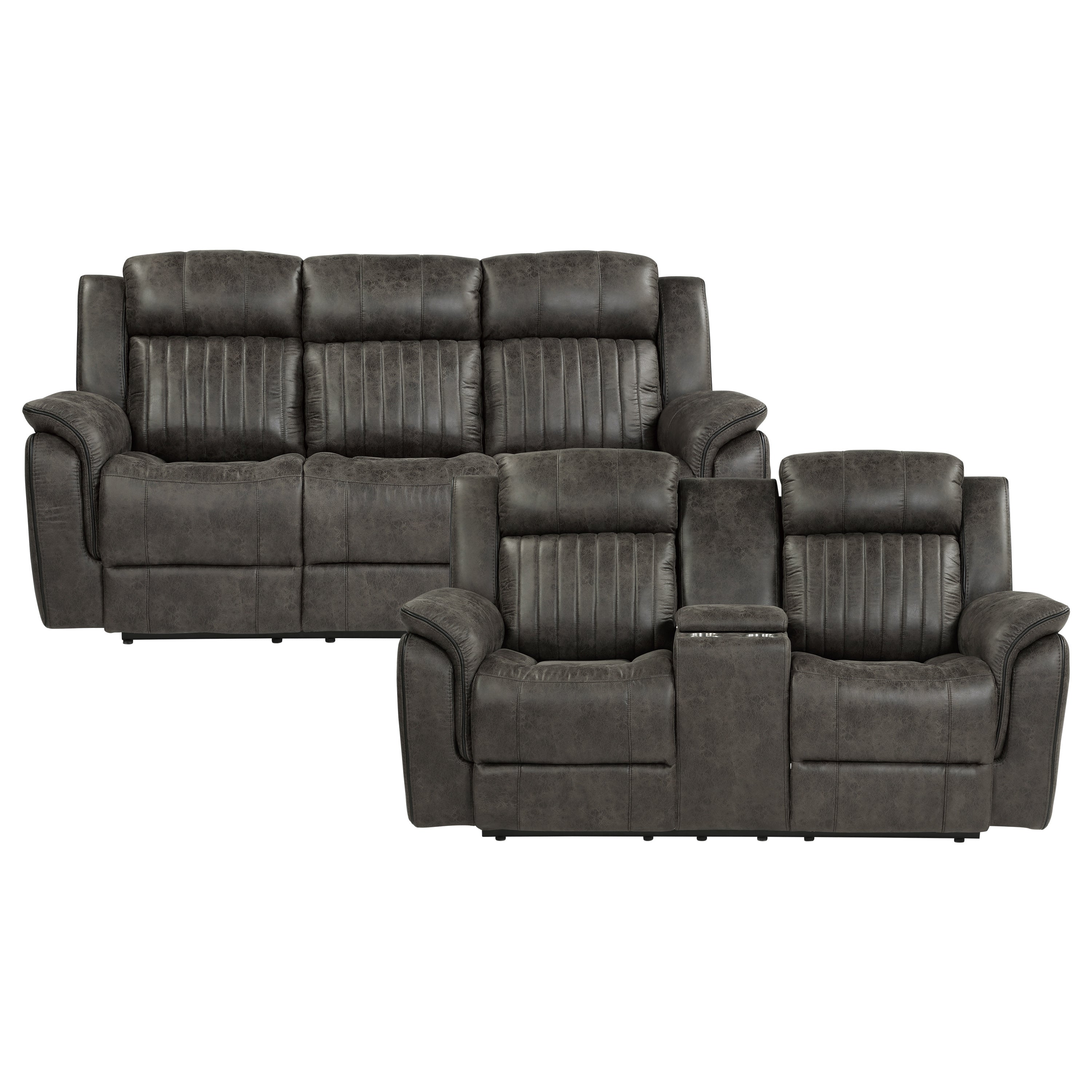 9479BRG*2 2pc Set: Sofa, Love - 9479BRG*2 - Bien Home Furniture &amp; Electronics
