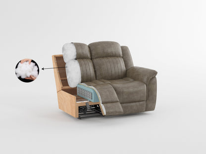 9479BRG*SC (3)3-Piece Reclining Sectional with Left Console - 9479BRG*SC - Bien Home Furniture &amp; Electronics