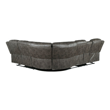 9479BRG*SC (3)3-Piece Reclining Sectional with Left Console - 9479BRG*SC - Bien Home Furniture &amp; Electronics