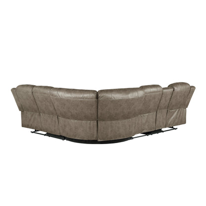 9479SDB*SC (3)3-Piece Reclining Sectional with Left Console - 9479SDB*SC - Bien Home Furniture &amp; Electronics