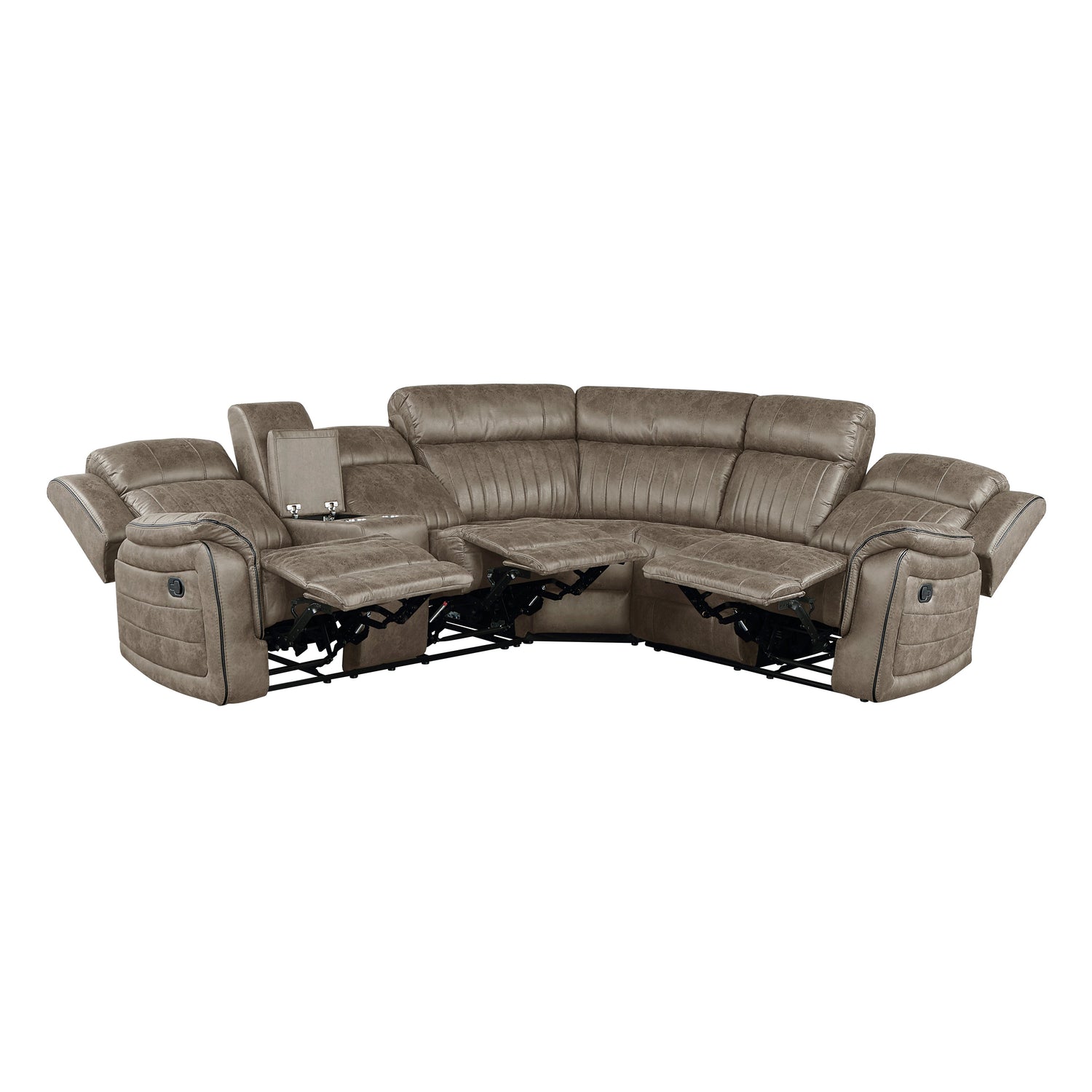 9479SDB*SC (3)3-Piece Reclining Sectional with Left Console - 9479SDB*SC - Bien Home Furniture &amp; Electronics