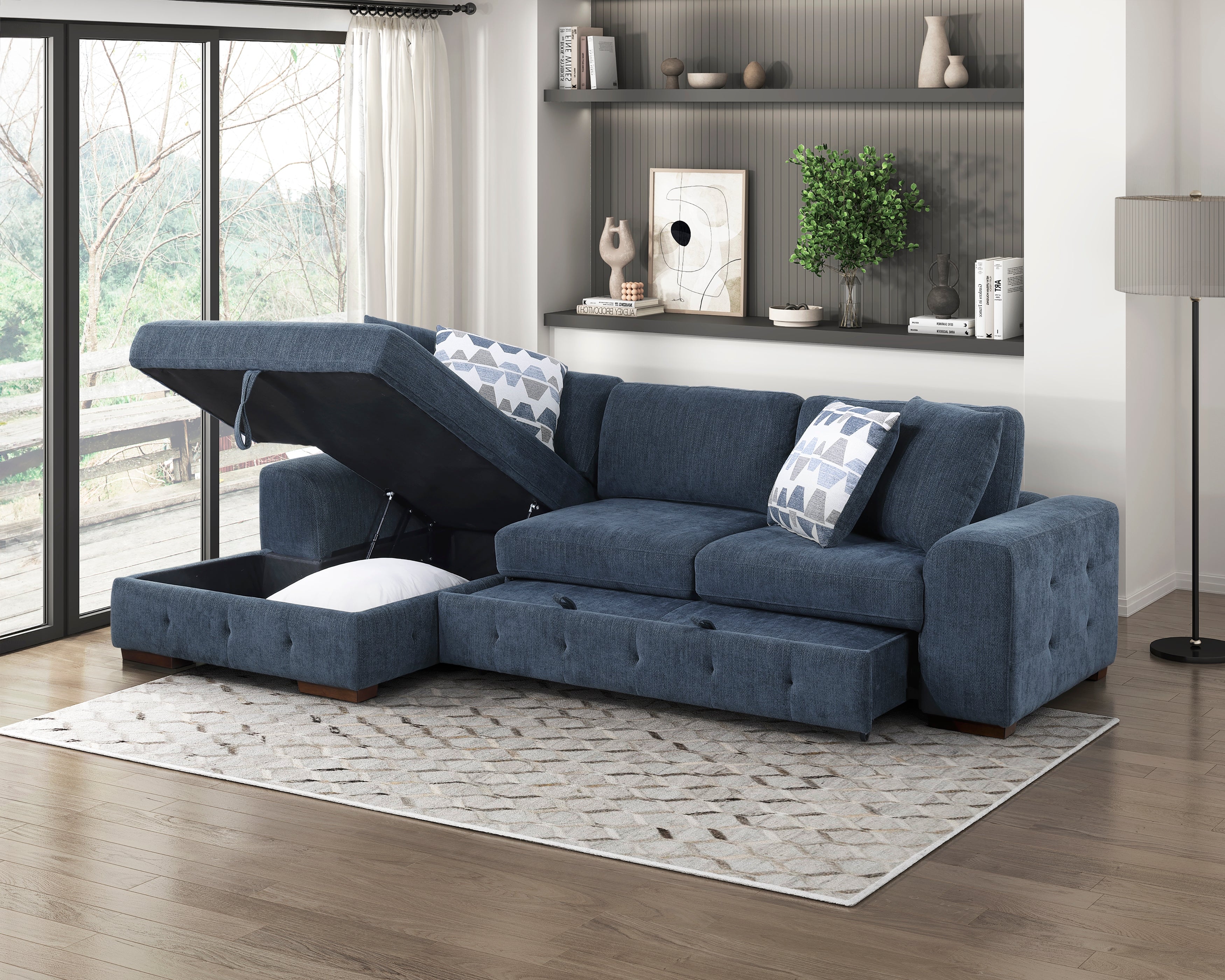 9624BU*2LC2R (2)2-Piece Sectional with Left Chaise - 9624BU*2LC2R - Bien Home Furniture &amp; Electronics