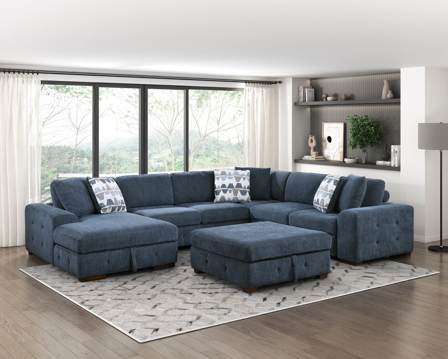 9624BU-4 STORAGE OTTOMAN - 9624BU-4 - Bien Home Furniture &amp; Electronics