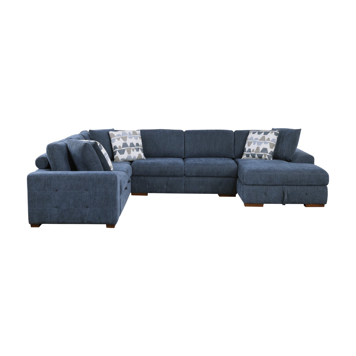 9624BU*42LRC (4)4-Piece Sectional with Right Chaise - 9624BU*42LRC - Bien Home Furniture &amp; Electronics