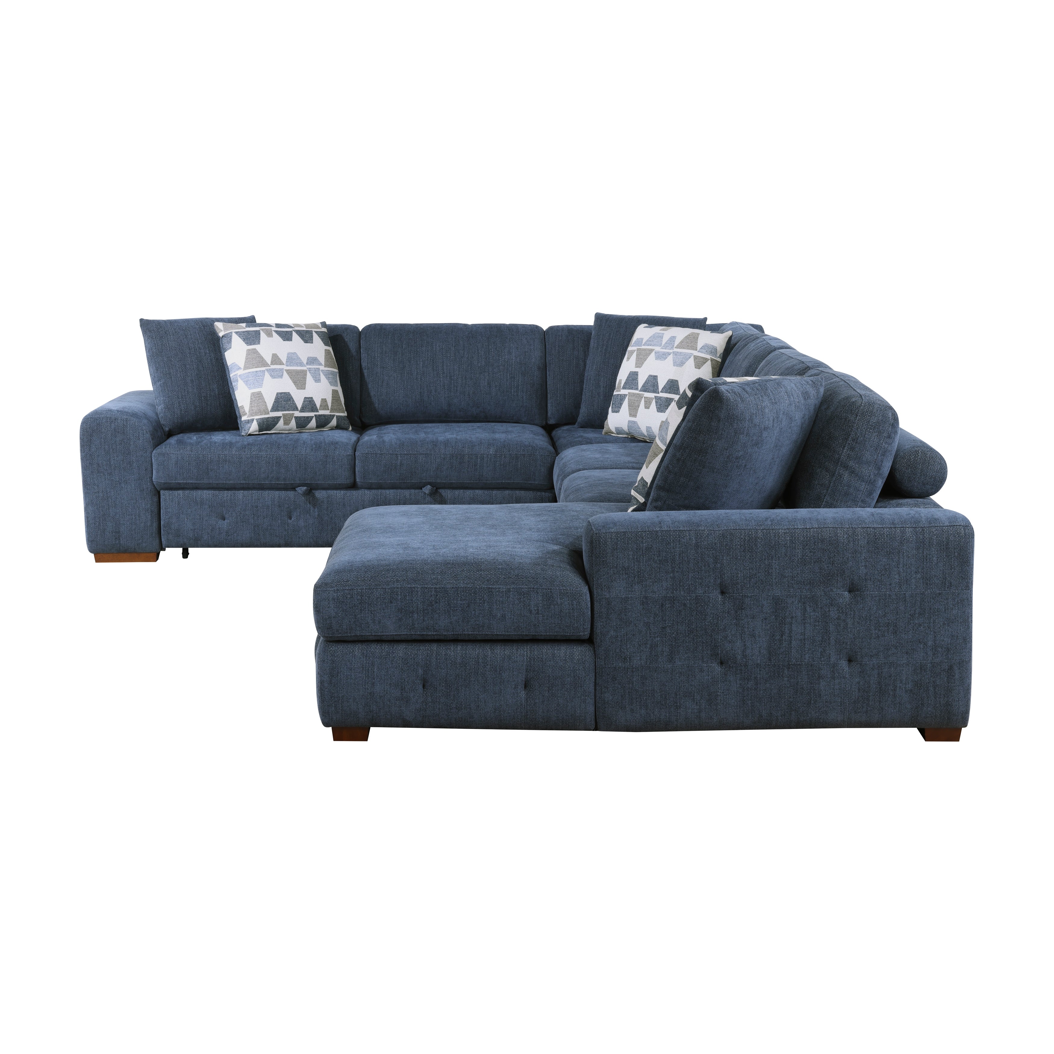 9624BU*42LRC (4)4-Piece Sectional with Right Chaise - 9624BU*42LRC - Bien Home Furniture &amp; Electronics