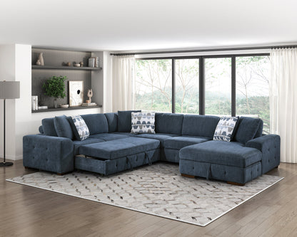 9624BU*42LRC (4)4-Piece Sectional with Right Chaise - 9624BU*42LRC - Bien Home Furniture &amp; Electronics