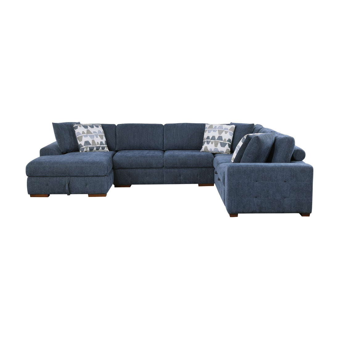9624BU*42RLC (4)4-Piece Sectional with Left Chaise - 9624BU*42RLC - Bien Home Furniture &amp; Electronics