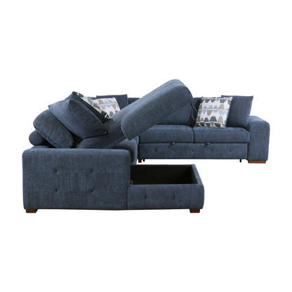 9624BU*42RLC (4)4-Piece Sectional with Left Chaise - 9624BU*42RLC - Bien Home Furniture &amp; Electronics